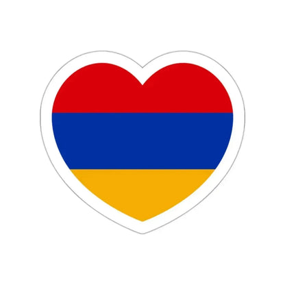 Heart Flag of Armenia - STICKER Vinyl Die-Cut Decal White Die-Cut 2 Inch - The Sticker Space