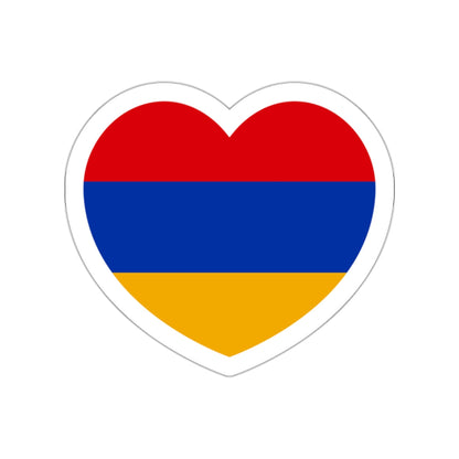 Heart Flag of Armenia - STICKER Vinyl Die-Cut Decal-White-The Sticker Space