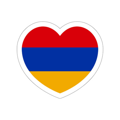 Heart Flag of Armenia - STICKER Vinyl Die-Cut Decal-White-The Sticker Space