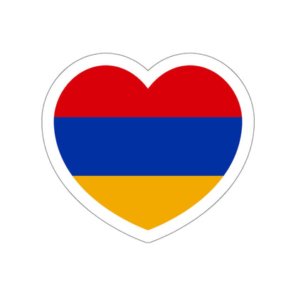 Heart Flag of Armenia - STICKER Vinyl Die-Cut Decal-White-The Sticker Space