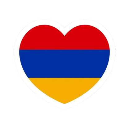 Heart Flag of Armenia - STICKER Vinyl Kiss-Cut Decal 2 Inch White - The Sticker Space