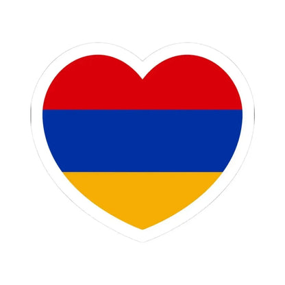 Heart Flag of Armenia - STICKER Vinyl Kiss-Cut Decal 3 Inch White - The Sticker Space