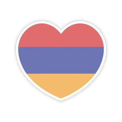 Heart Flag of Armenia - STICKER Vinyl Kiss-Cut Decal 6 Inch Transparent - The Sticker Space