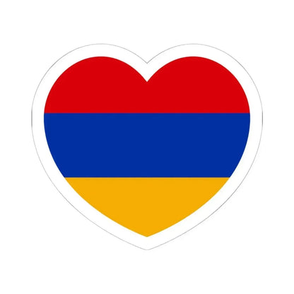 Heart Flag of Armenia - STICKER Vinyl Kiss-Cut Decal 6 Inch White - The Sticker Space