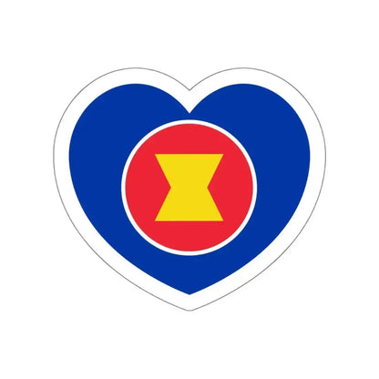 Heart Flag of ASEAN - STICKER Vinyl Die-Cut Decal White Die-Cut 6 Inch - The Sticker Space