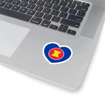 Heart Flag of ASEAN - STICKER Vinyl Kiss-Cut Decal - The Sticker Space