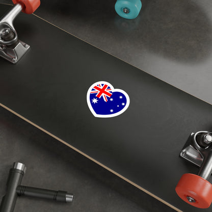 Heart Flag of Australia - STICKER Vinyl Die-Cut Decal-The Sticker Space