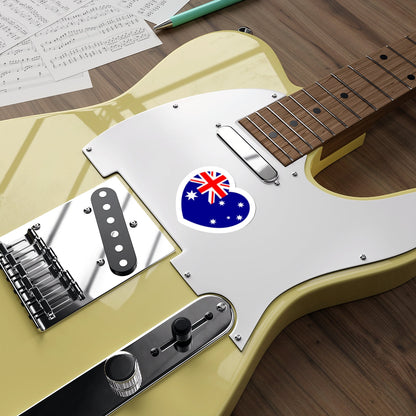 Heart Flag of Australia - STICKER Vinyl Die-Cut Decal-The Sticker Space