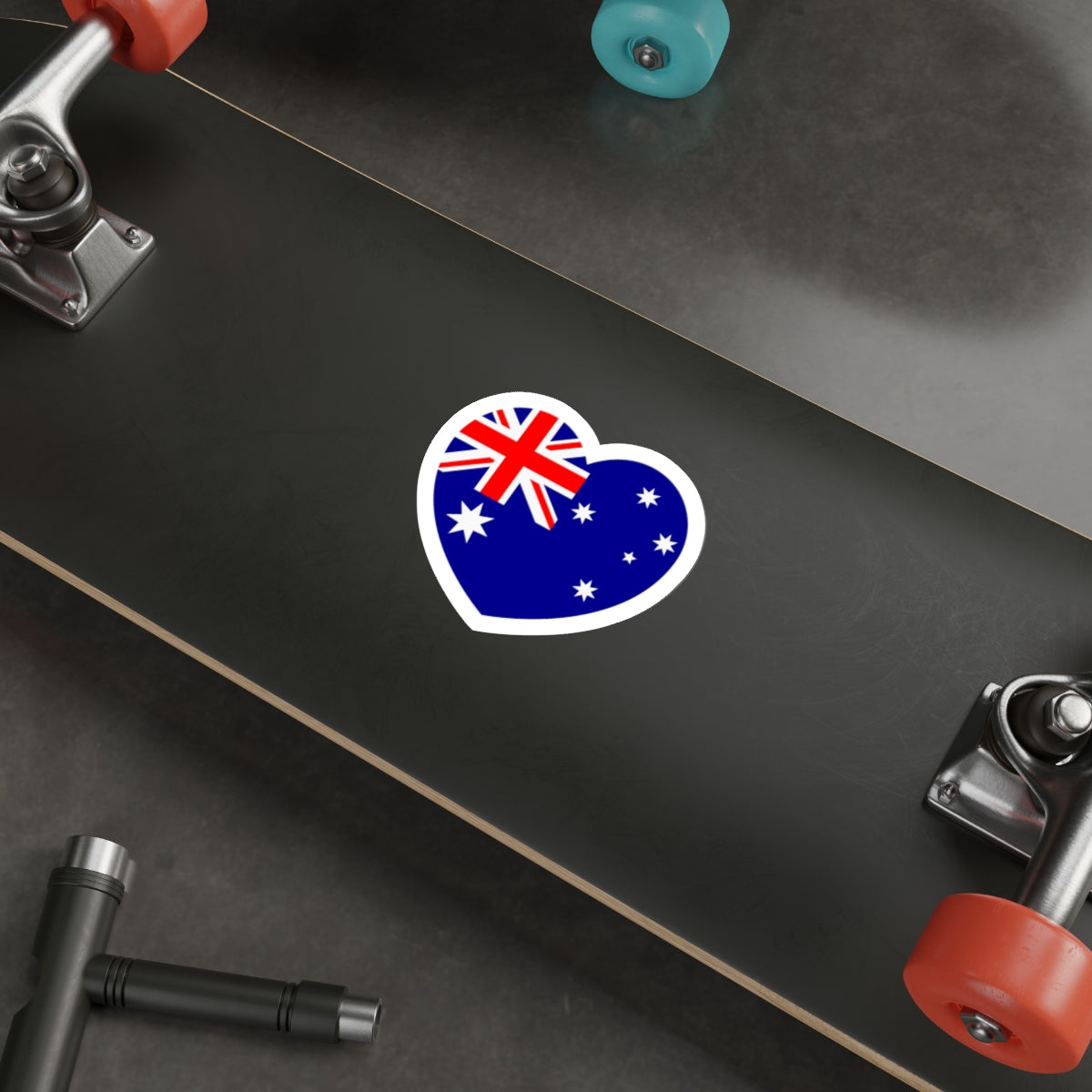 Heart Flag of Australia - STICKER Vinyl Die-Cut Decal-The Sticker Space