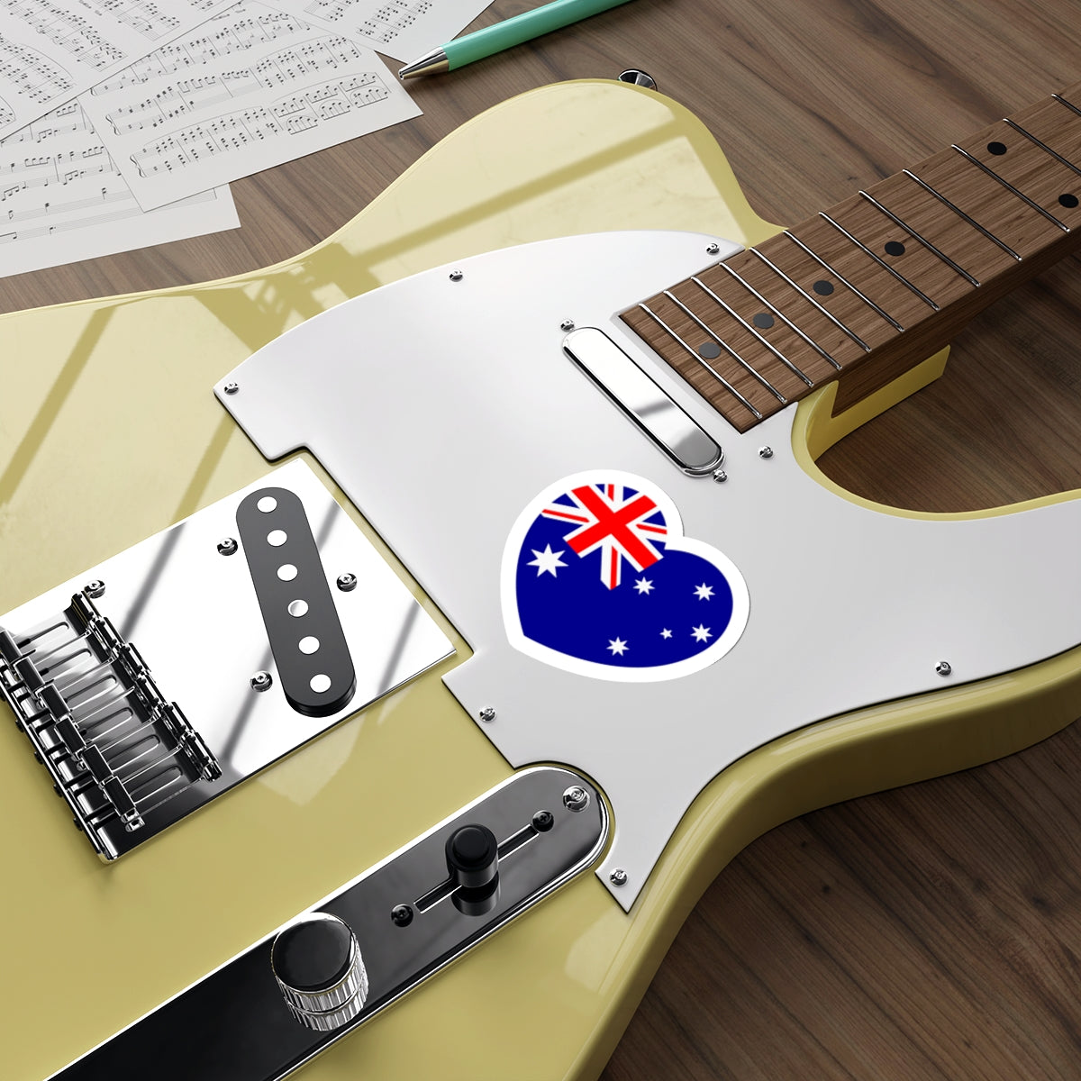 Heart Flag of Australia - STICKER Vinyl Die-Cut Decal-The Sticker Space