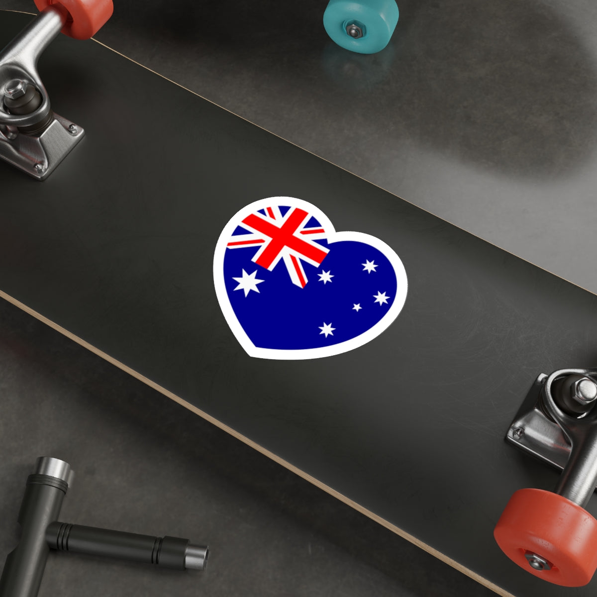 Heart Flag of Australia - STICKER Vinyl Die-Cut Decal-The Sticker Space