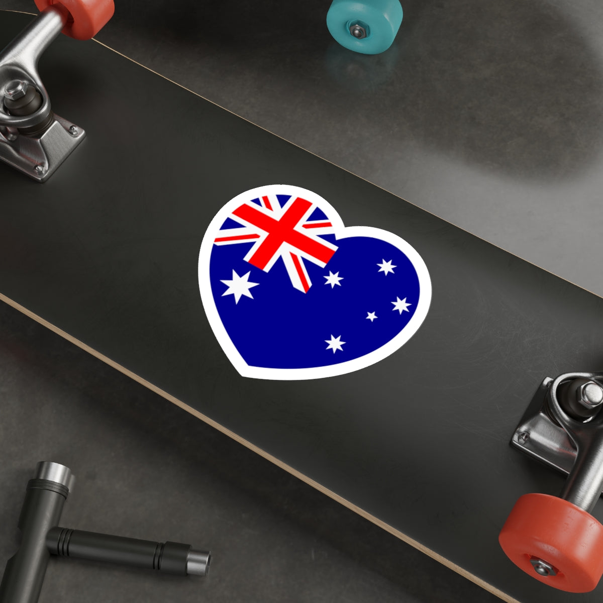 Heart Flag of Australia - STICKER Vinyl Die-Cut Decal-The Sticker Space