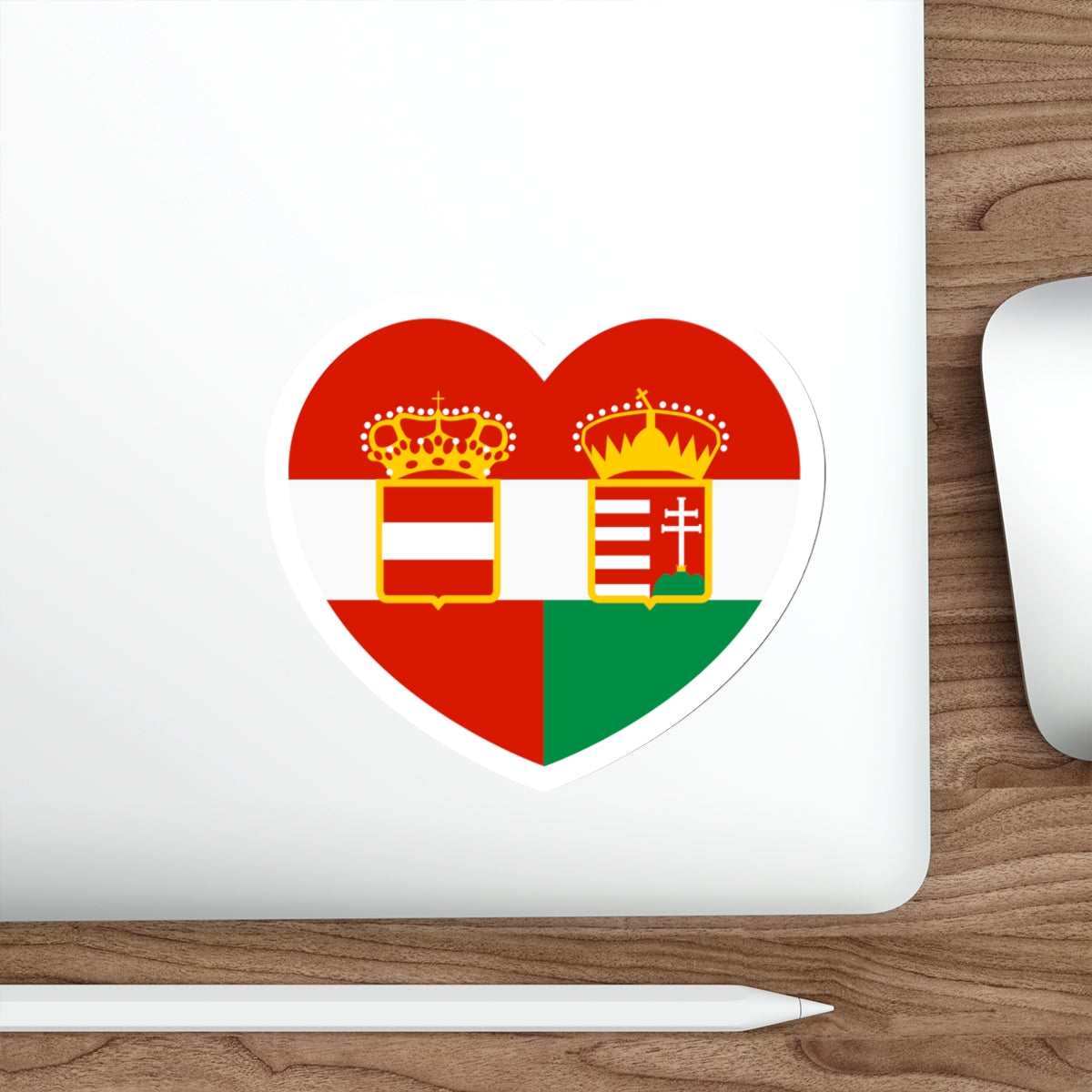 Heart Flag of Austria-Hungary - STICKER Vinyl Die-Cut Decal-The Sticker Space