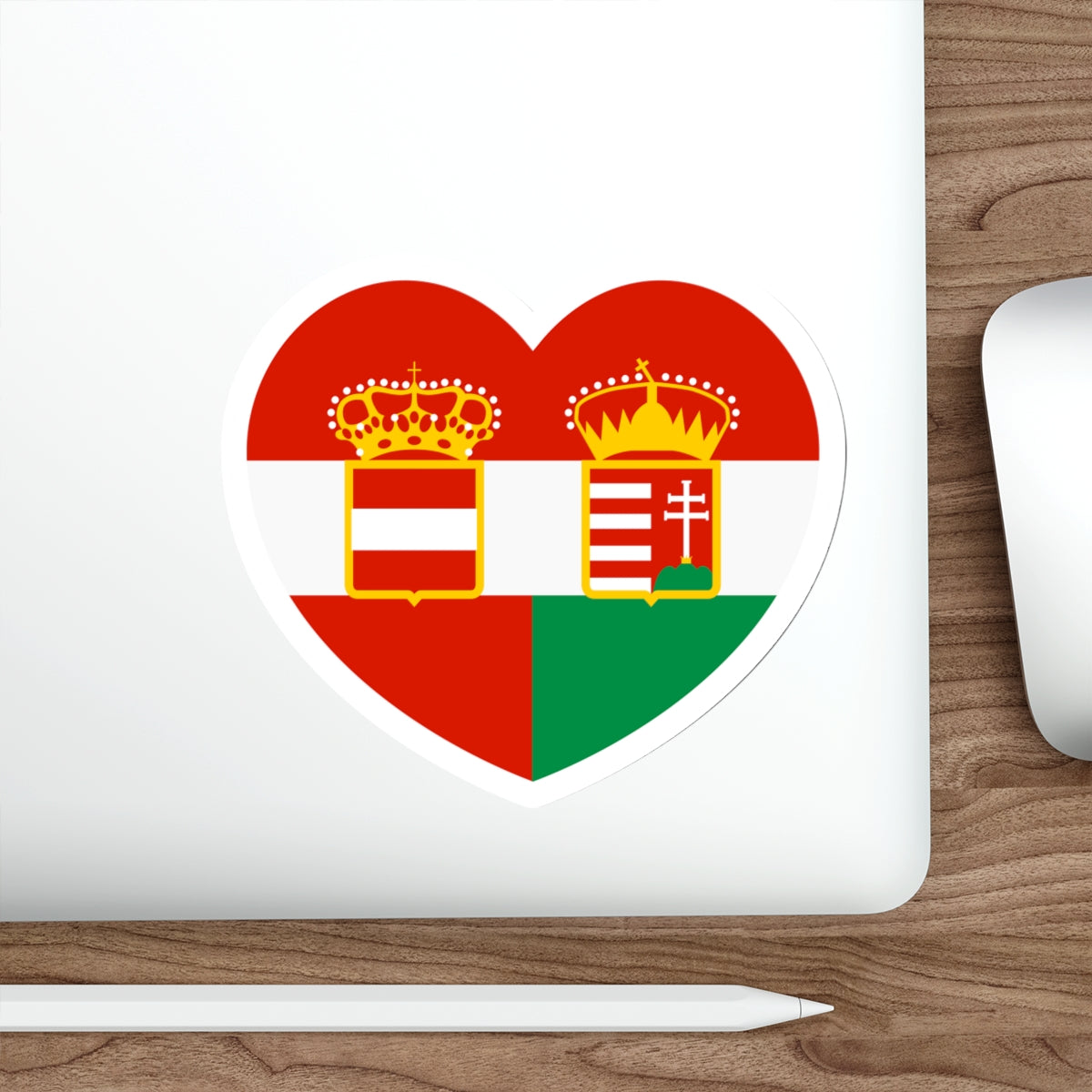 Heart Flag of Austria-Hungary - STICKER Vinyl Die-Cut Decal-The Sticker Space