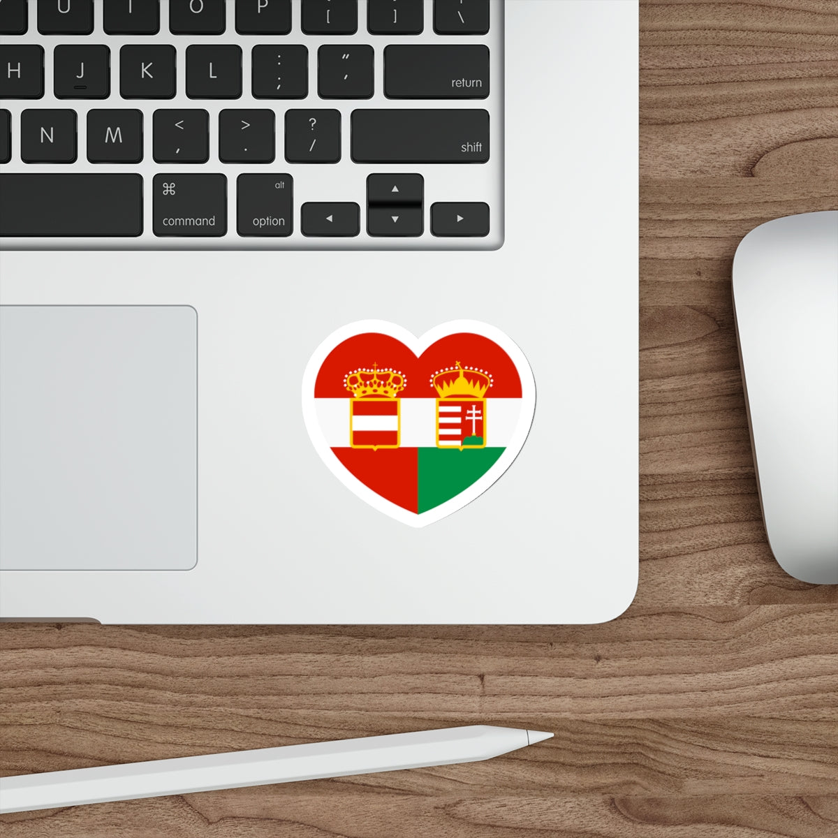 Heart Flag of Austria-Hungary - STICKER Vinyl Die-Cut Decal-The Sticker Space