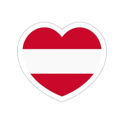 Heart Flag of Austria - STICKER Vinyl Die-Cut Decal White Die-Cut 2 Inch - The Sticker Space