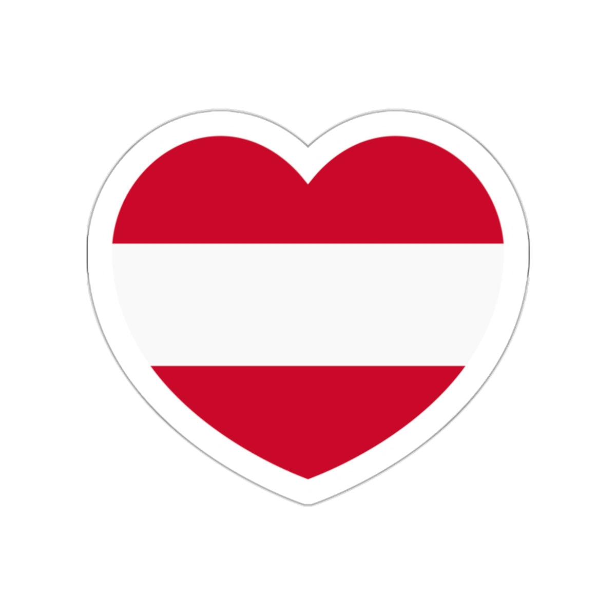 Heart Flag of Austria - STICKER Vinyl Die-Cut Decal-White-The Sticker Space