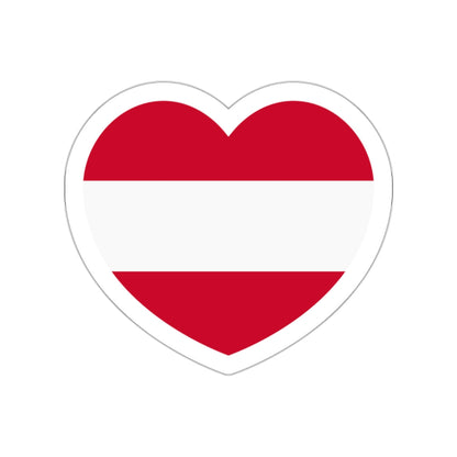 Heart Flag of Austria - STICKER Vinyl Die-Cut Decal-White-The Sticker Space