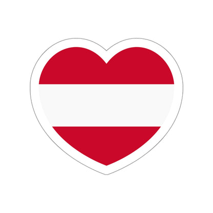 Heart Flag of Austria - STICKER Vinyl Die-Cut Decal-White-The Sticker Space