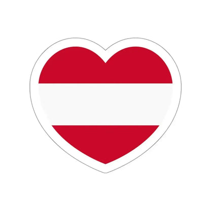 Heart Flag of Austria - STICKER Vinyl Die-Cut Decal White Die-Cut 3 Inch - The Sticker Space