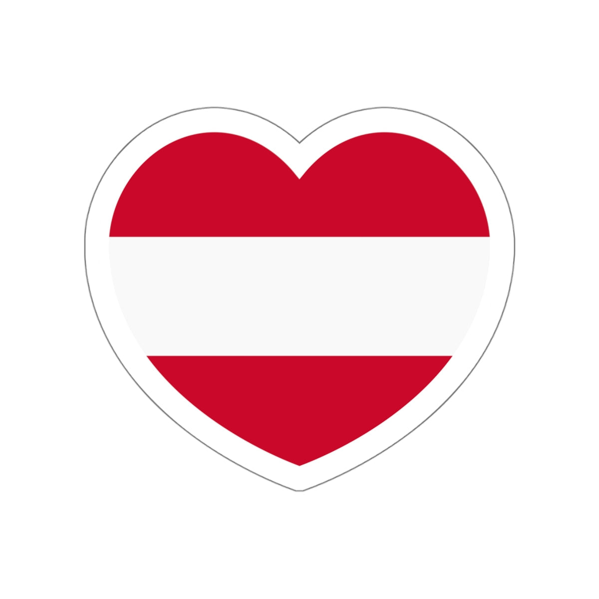 Heart Flag of Austria - STICKER Vinyl Die-Cut Decal-White-The Sticker Space