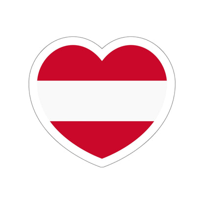 Heart Flag of Austria - STICKER Vinyl Die-Cut Decal-White-The Sticker Space