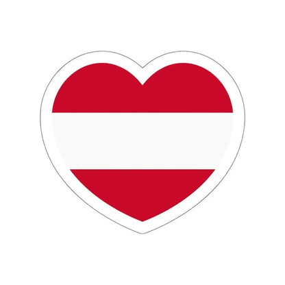 Heart Flag of Austria - STICKER Vinyl Die-Cut Decal White Die-Cut 6 Inch - The Sticker Space