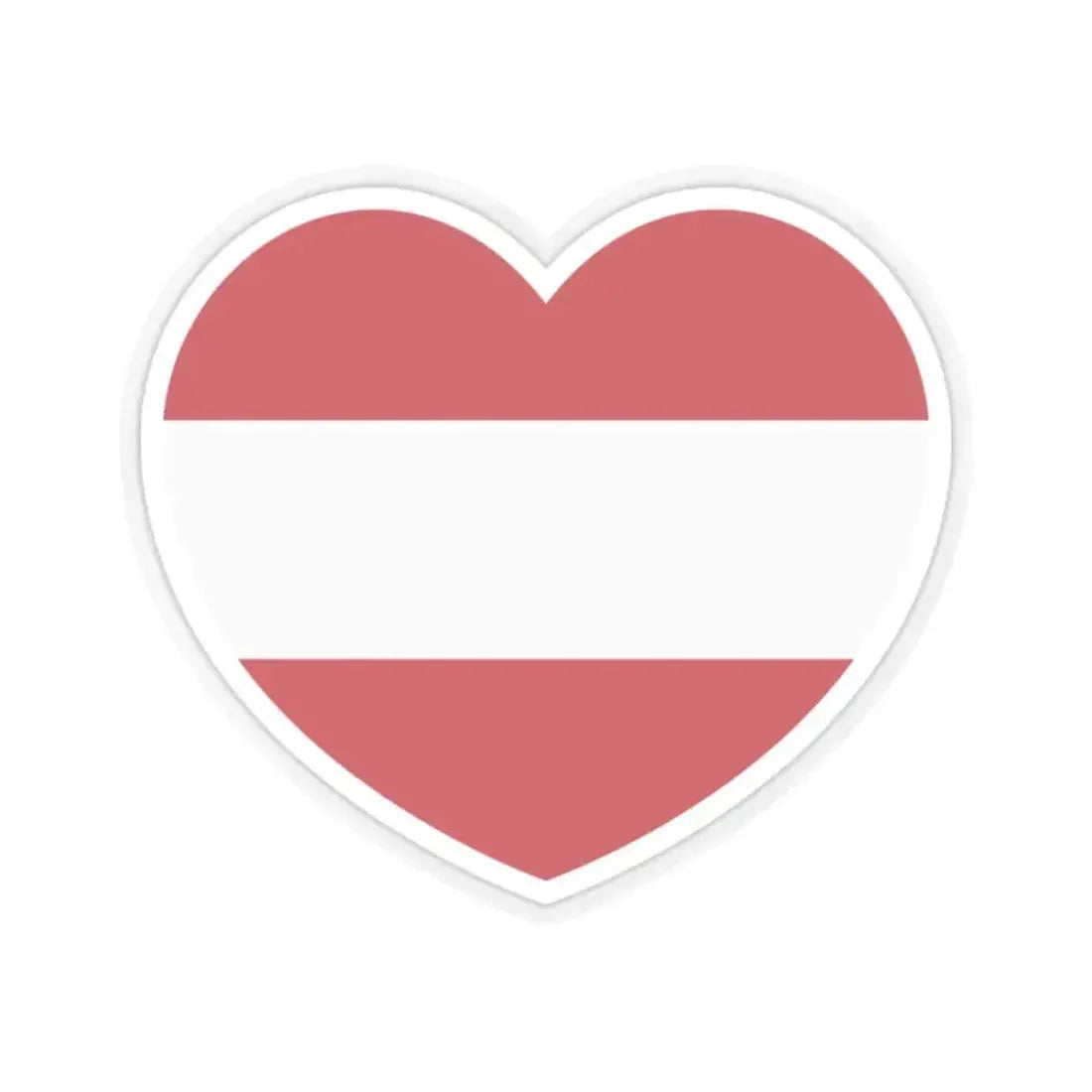 Heart Flag of Austria - STICKER Vinyl Kiss-Cut Decal 2 Inch Transparent - The Sticker Space