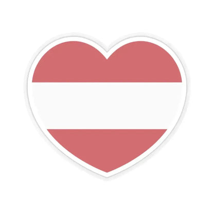 Heart Flag of Austria - STICKER Vinyl Kiss-Cut Decal 2 Inch Transparent - The Sticker Space