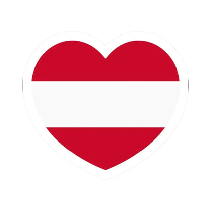 Heart Flag of Austria - STICKER Vinyl Kiss-Cut Decal 2 Inch White - The Sticker Space