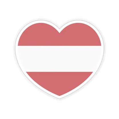 Heart Flag of Austria - STICKER Vinyl Kiss-Cut Decal 3 Inch Transparent - The Sticker Space