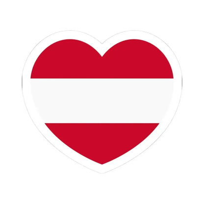Heart Flag of Austria - STICKER Vinyl Kiss-Cut Decal 3 Inch White - The Sticker Space
