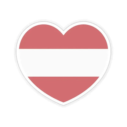 Heart Flag of Austria - STICKER Vinyl Kiss-Cut Decal 4 Inch Transparent - The Sticker Space