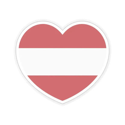 Heart Flag of Austria - STICKER Vinyl Kiss-Cut Decal 6 Inch Transparent - The Sticker Space