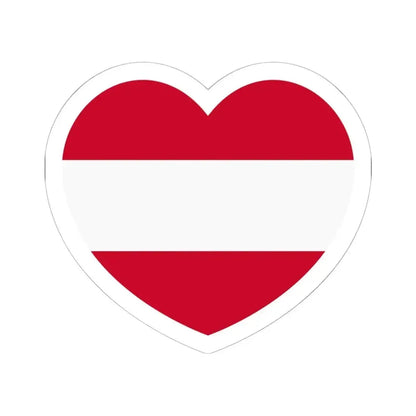 Heart Flag of Austria - STICKER Vinyl Kiss-Cut Decal 6 Inch White - The Sticker Space