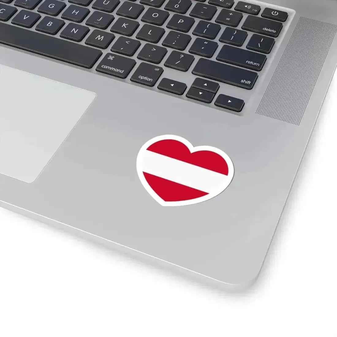 Heart Flag of Austria - STICKER Vinyl Kiss-Cut Decal - The Sticker Space