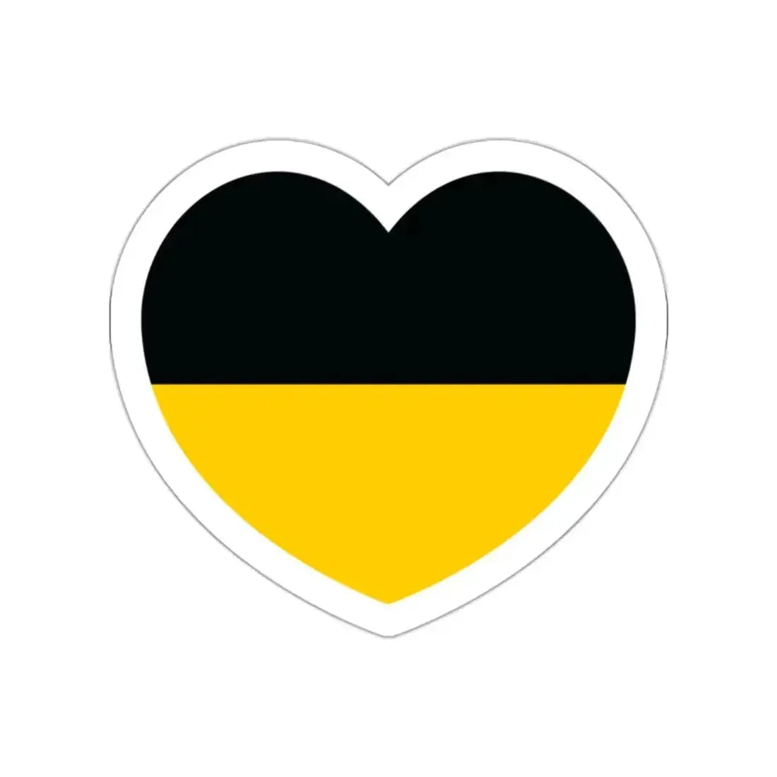 Heart Flag of Austrian Empire - STICKER Vinyl Die-Cut Decal White Die-Cut 2 Inch - The Sticker Space