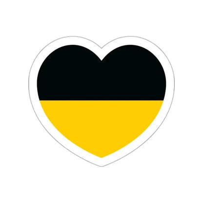 Heart Flag of Austrian Empire - STICKER Vinyl Die-Cut Decal White Die-Cut 2 Inch - The Sticker Space