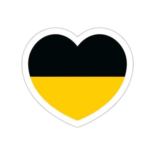 Heart Flag of Austrian Empire - STICKER Vinyl Die-Cut Decal White Die-Cut 2 Inch - The Sticker Space