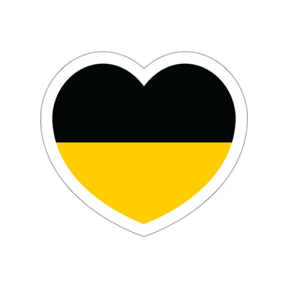 Heart Flag of Austrian Empire - STICKER Vinyl Die-Cut Decal-White-The Sticker Space