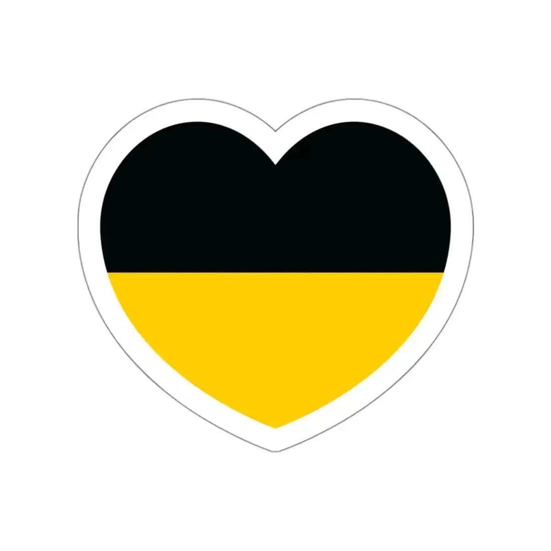 Heart Flag of Austrian Empire - STICKER Vinyl Die-Cut Decal White Die-Cut 3 Inch - The Sticker Space