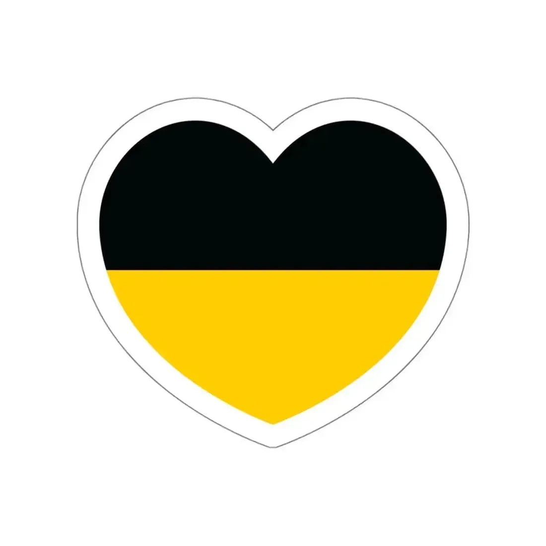 Heart Flag of Austrian Empire - STICKER Vinyl Die-Cut Decal White Die-Cut 5 Inch - The Sticker Space