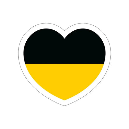 Heart Flag of Austrian Empire - STICKER Vinyl Die-Cut Decal White Die-Cut 5 Inch - The Sticker Space