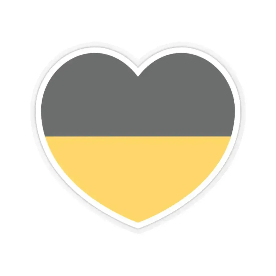 Heart Flag of Austrian Empire - STICKER Vinyl Kiss-Cut Decal 2 Inch Transparent - The Sticker Space