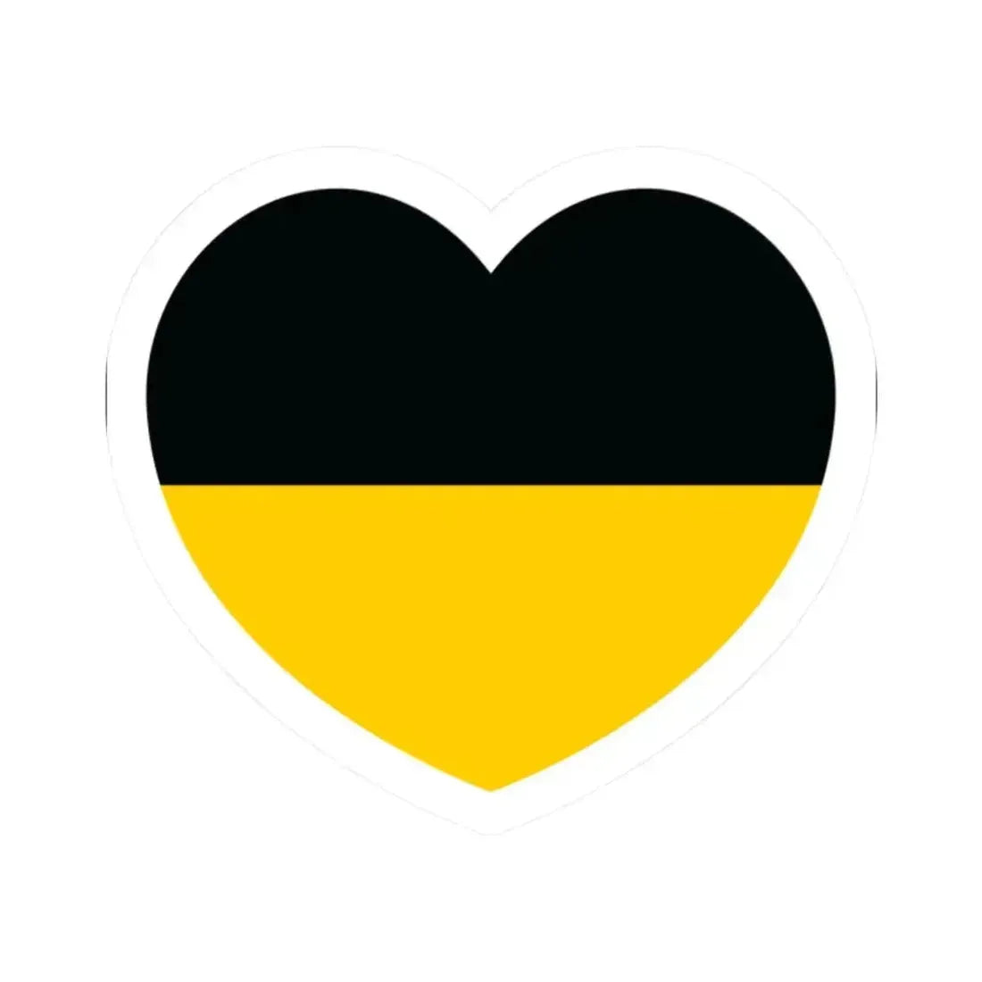 Heart Flag of Austrian Empire - STICKER Vinyl Kiss-Cut Decal 2 Inch White - The Sticker Space