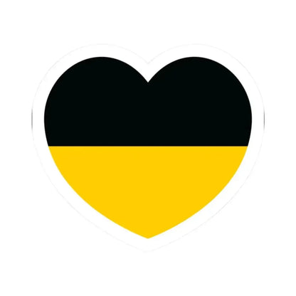 Heart Flag of Austrian Empire - STICKER Vinyl Kiss-Cut Decal 2 Inch White - The Sticker Space