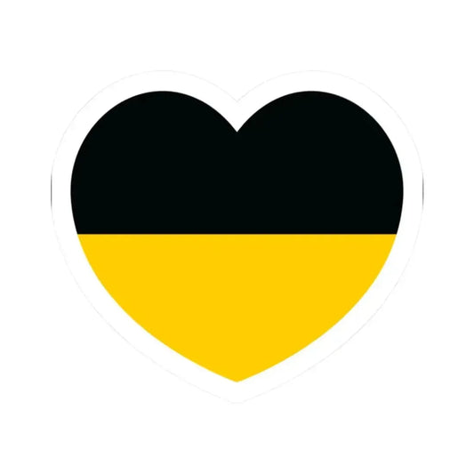Heart Flag of Austrian Empire - STICKER Vinyl Kiss-Cut Decal 2 Inch White - The Sticker Space
