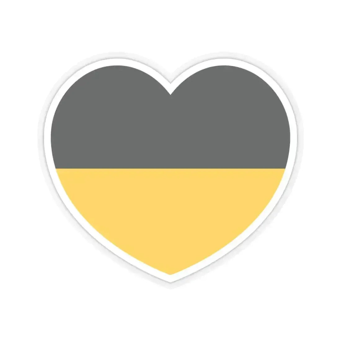 Heart Flag of Austrian Empire - STICKER Vinyl Kiss-Cut Decal 3 Inch Transparent - The Sticker Space