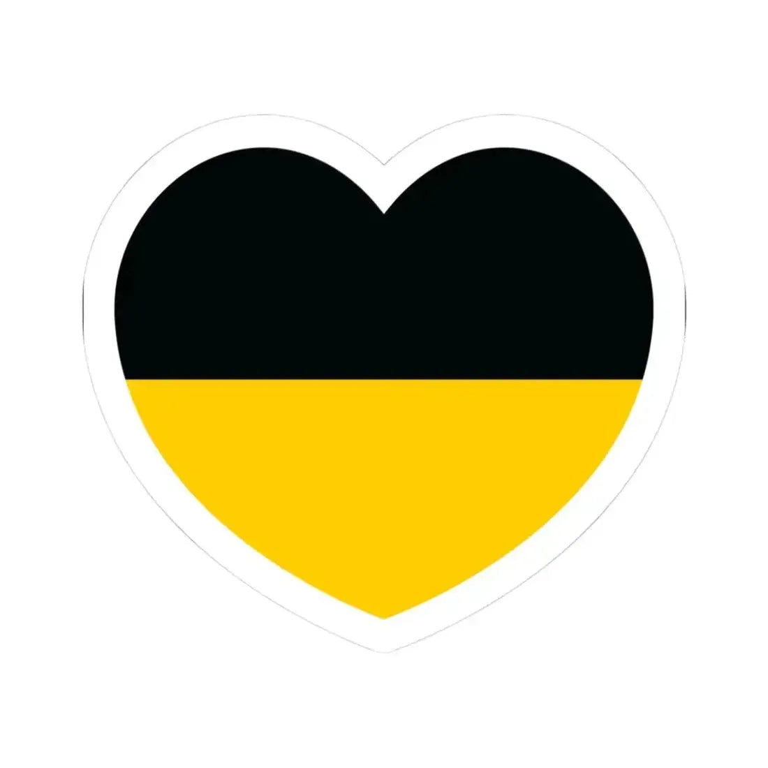 Heart Flag of Austrian Empire - STICKER Vinyl Kiss-Cut Decal 3 Inch White - The Sticker Space