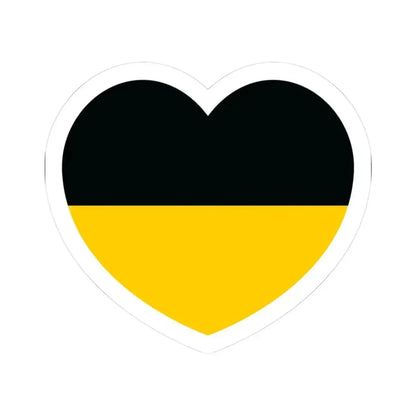 Heart Flag of Austrian Empire - STICKER Vinyl Kiss-Cut Decal 3 Inch White - The Sticker Space